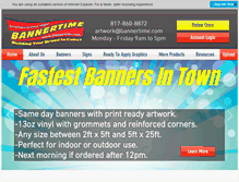 Tablet Screenshot of bannertime.com